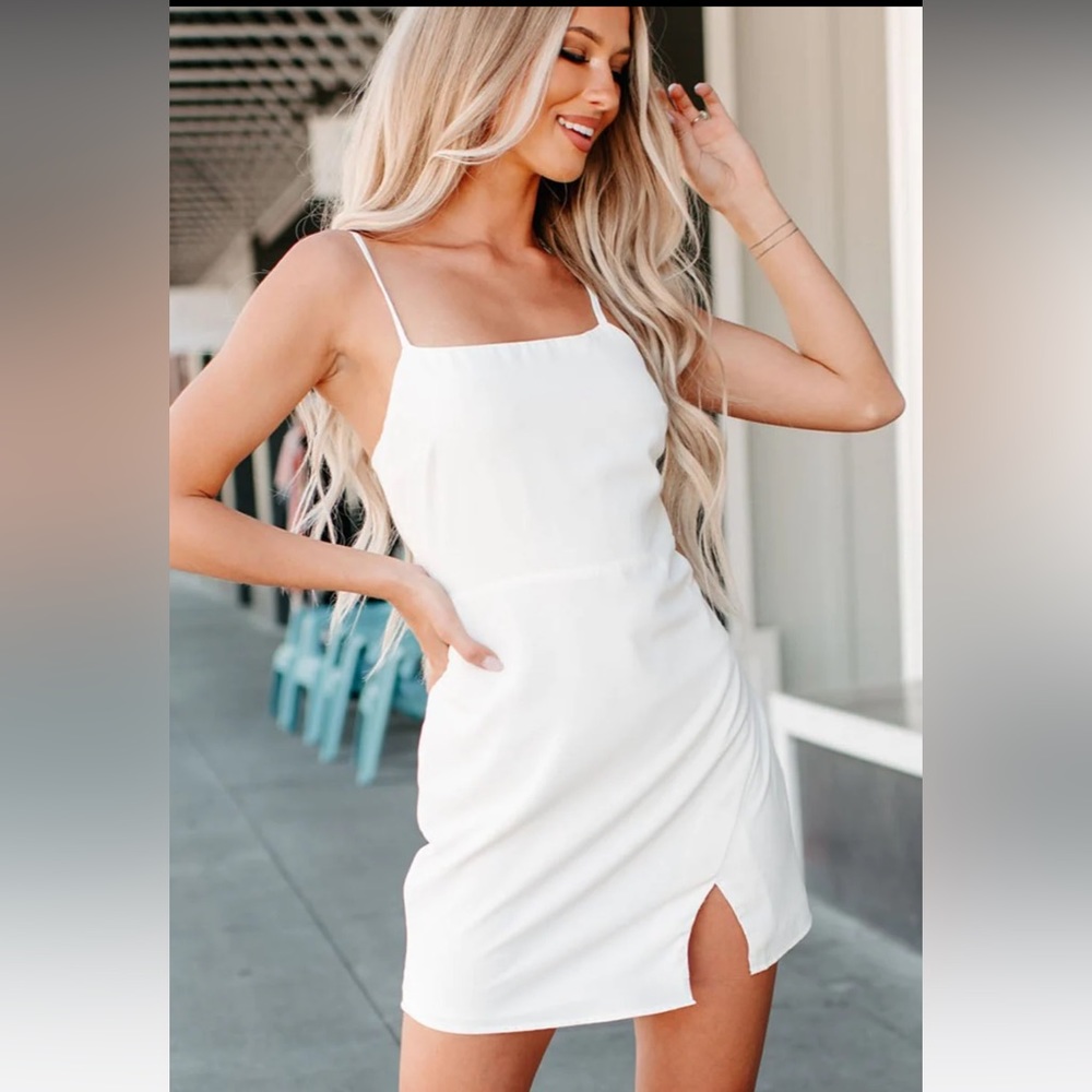 NANAMACS - White Tank Tie-Back Mini Dress Never Worn!